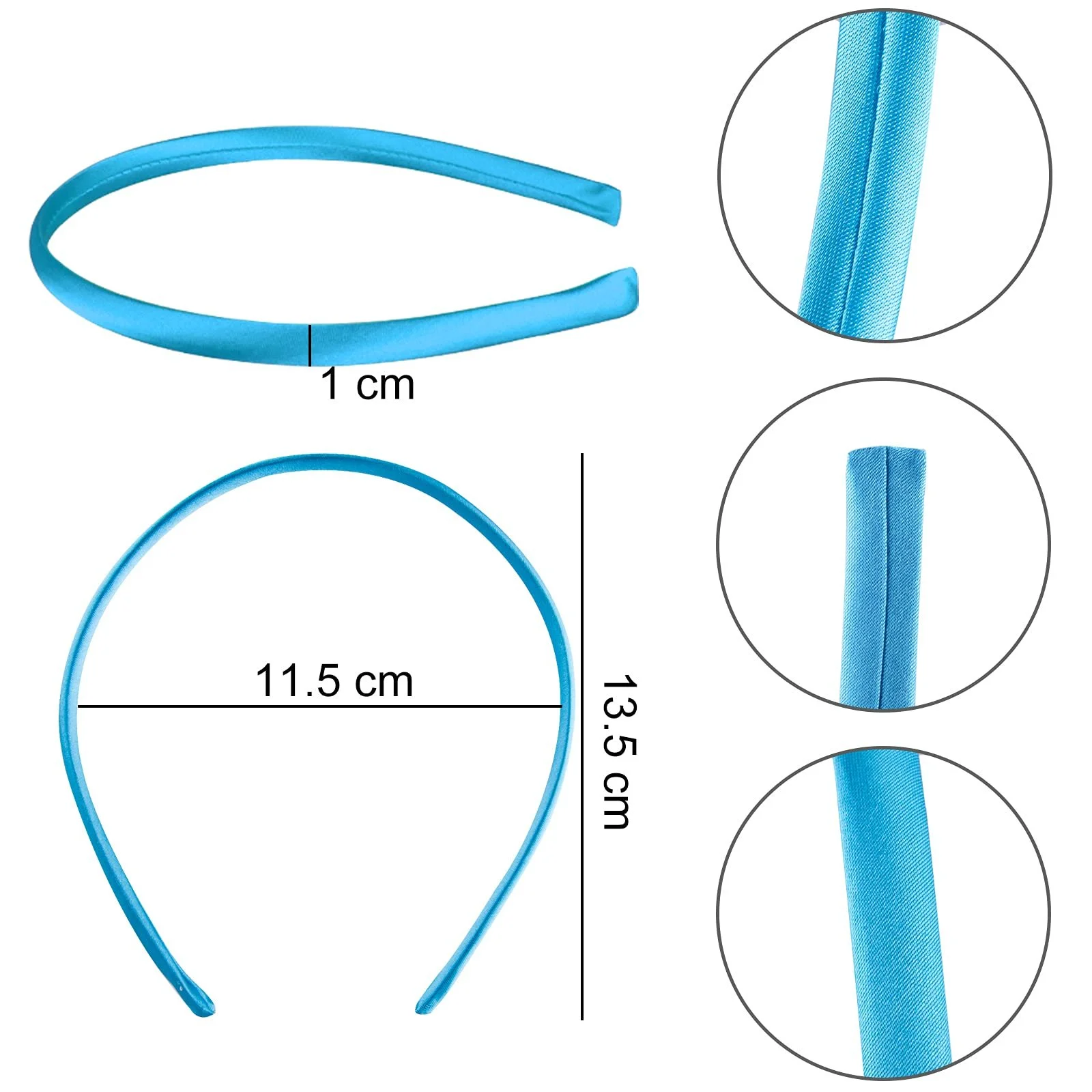 Тонкий обруч для волосся Duufin, 1 см, фото №2