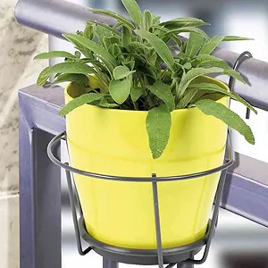 Держатель для подвесного горшка H.G 16 см Металл Серый synthetic.ua - Фото 1