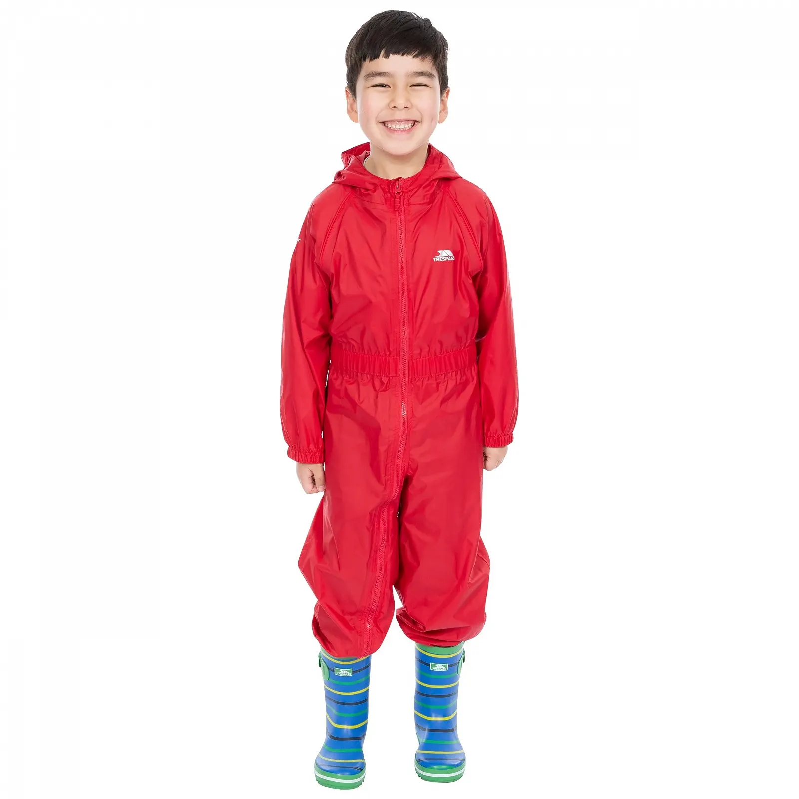 Водонепроникний дощовий костюм з капюшоном Trespass Button для дітей, фото №5