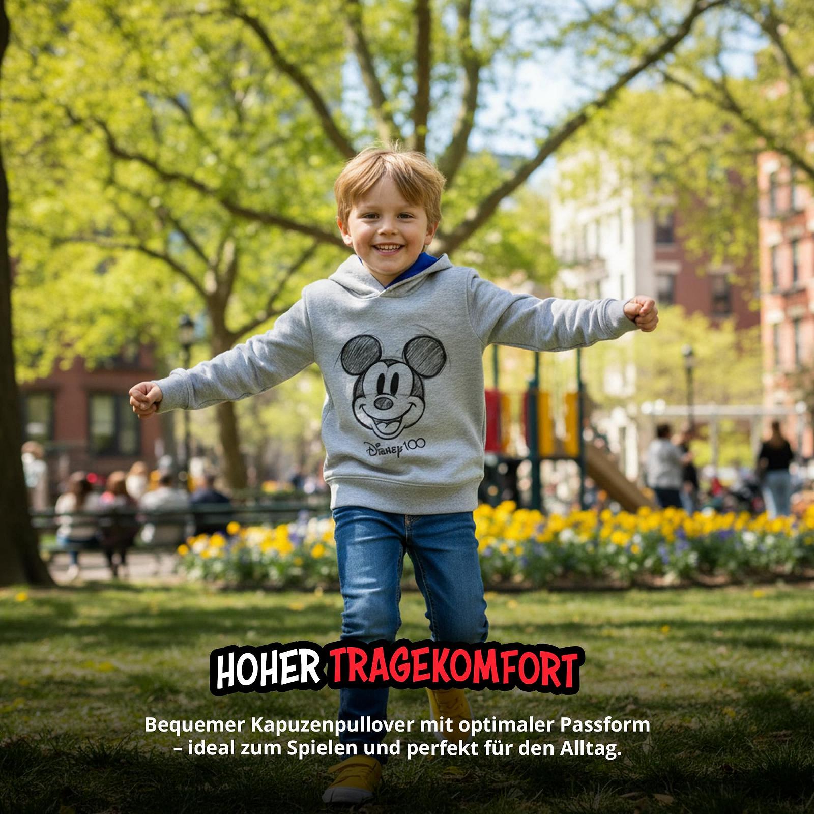 Худі Disney Mickey Mouse для хлопчиків - Дитячий худі-пуловер з капюшоном, сірий, фото №4
