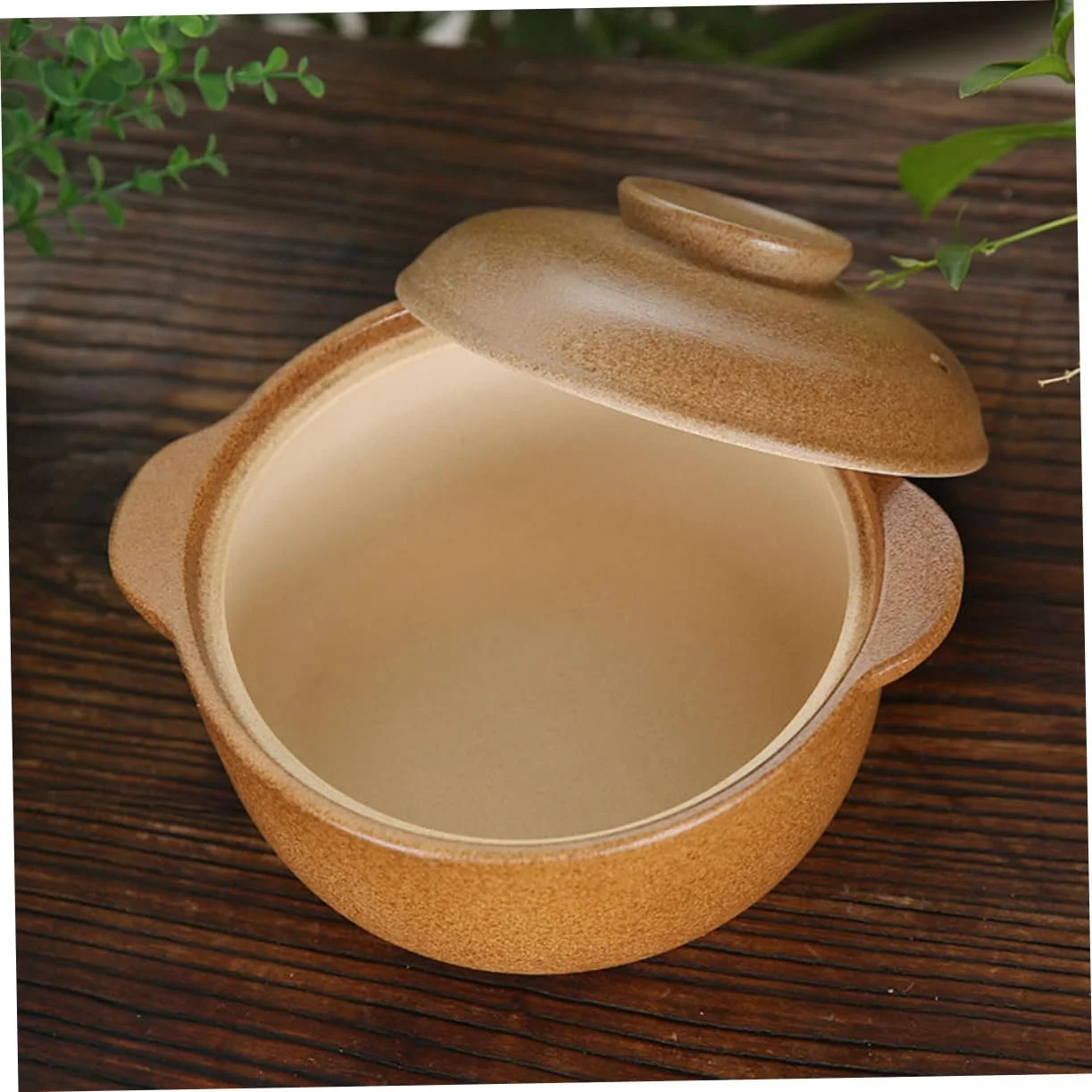 Каструля керамічна 1,6 л з ручками для тушкування рівномірне нагрівання, фото №5