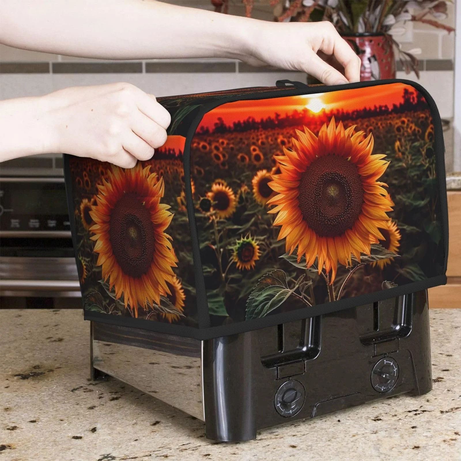 Чохол для тостера Sunset Sunflower на 2 скибки Універсальний розмір, фото №7 Чохол для тостера Sunset Sunflower на 2 скибки Універсальний розмір, фото №7