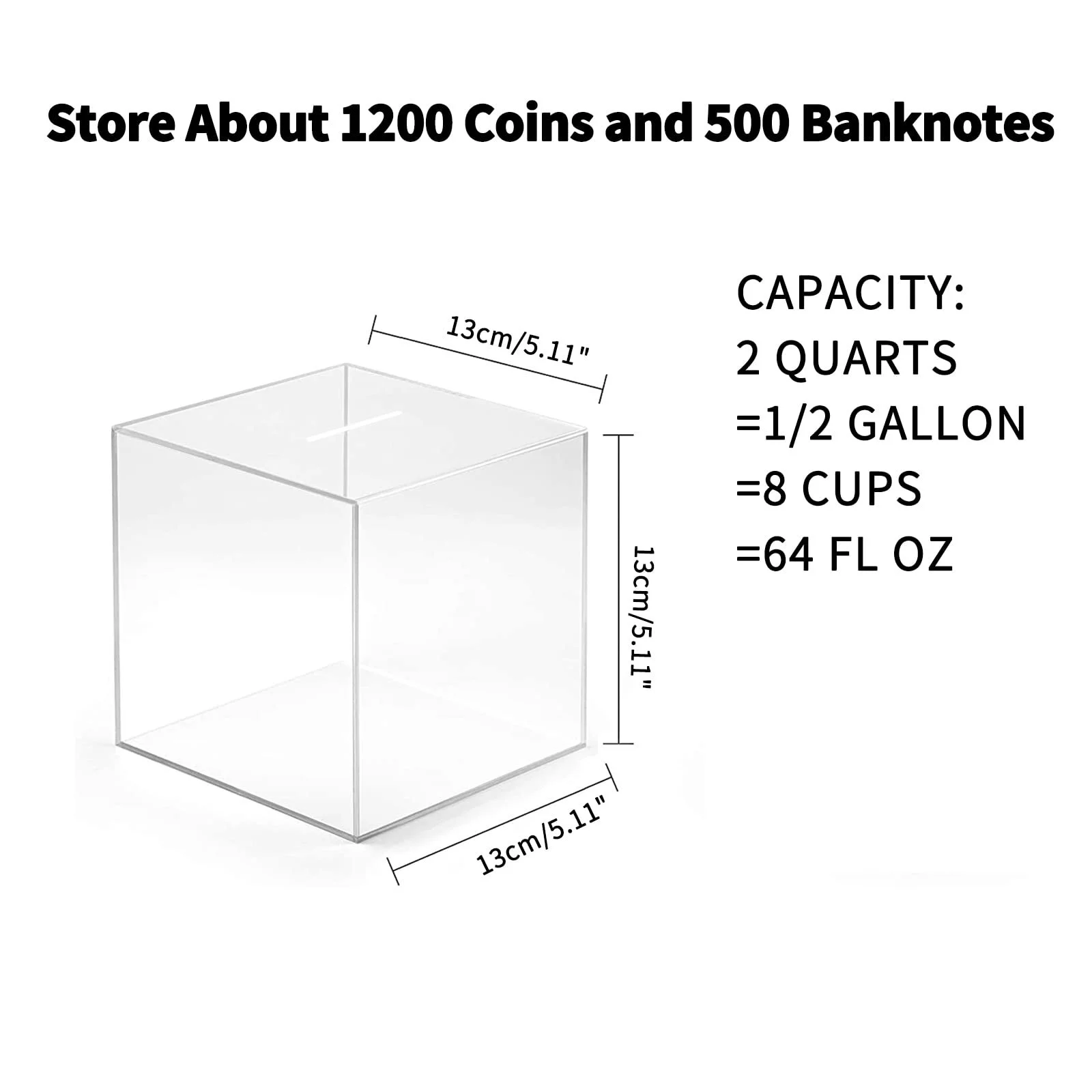 Скарбничка Prounion Transparent Non-Opening Large Acrylic L, фото №2