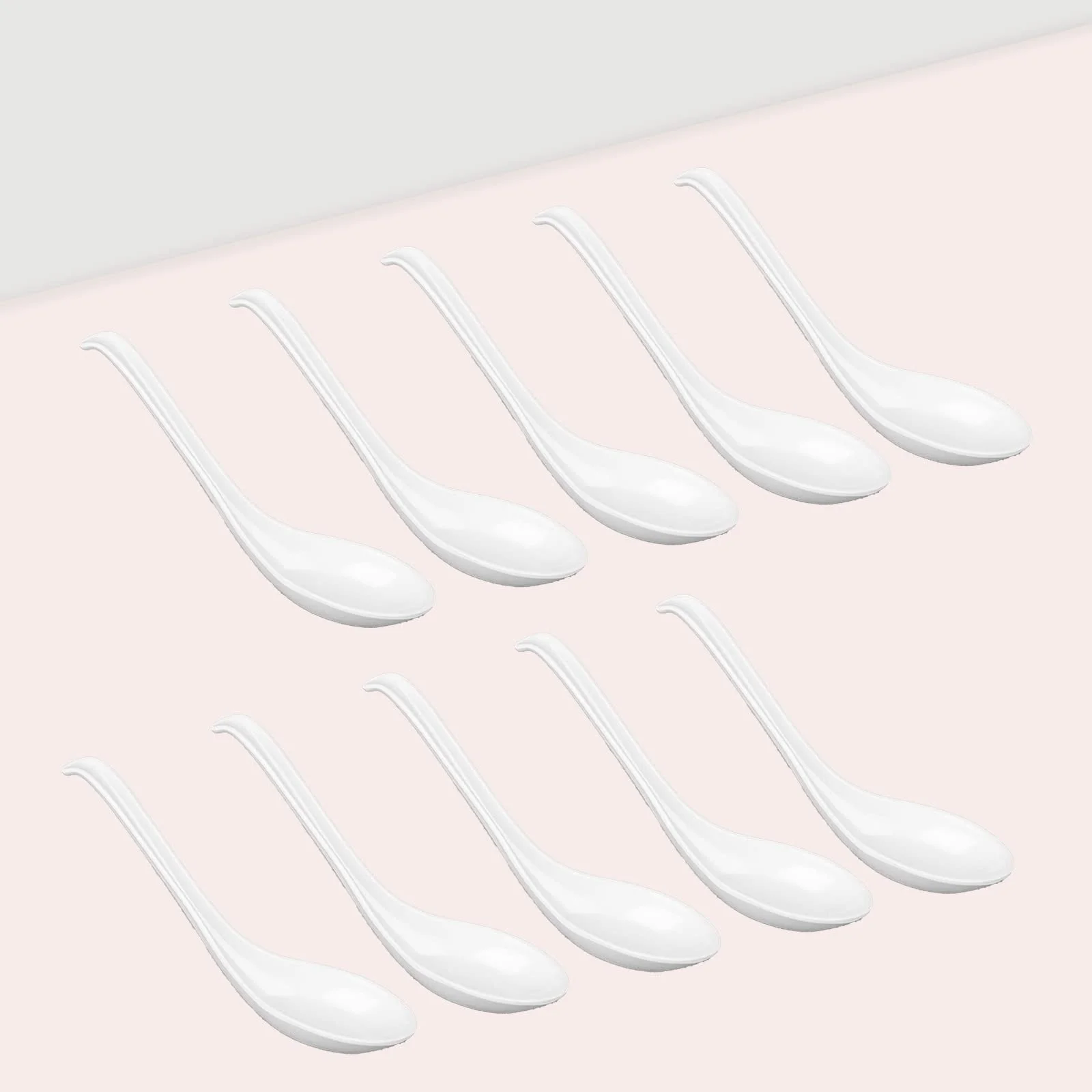 Набір азіатських супових ложок 10 шт, Меламінові, фото №7 Набір азіатських супових ложок 10 шт, Меламінові, фото №7