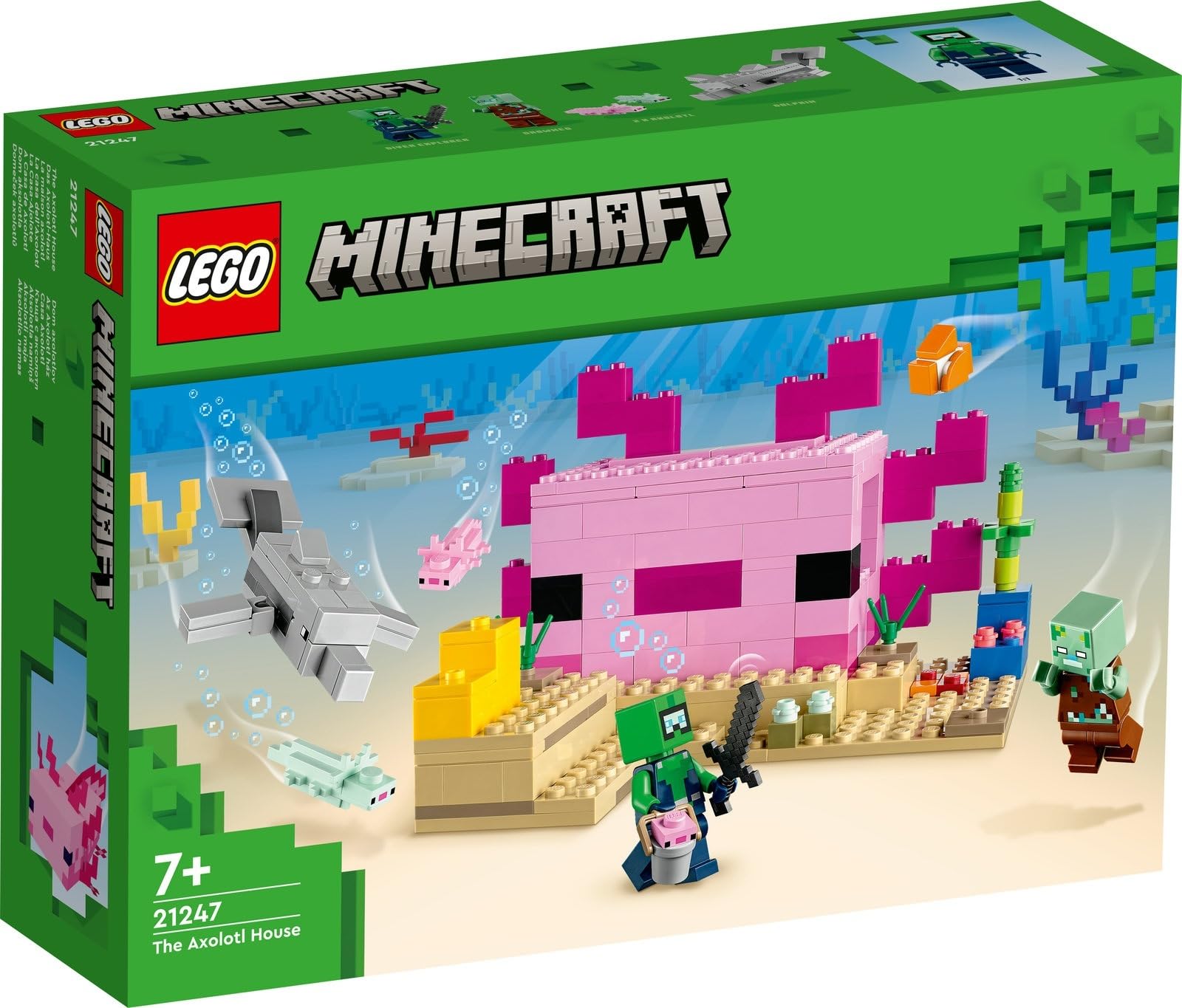 Конструктор Lego Minecraft Набір 21247 Будинок Аксолотля 21248 Гарбузова Ферма 30432 Поліетиленовий пакет Черепаший Берег, фото №2 Конструктор Lego Minecraft Набір 21247 Будинок Аксолотля 21248 Гарбузова Ферма 30432 Поліетиленовий пакет Черепаший Берег, фото №2