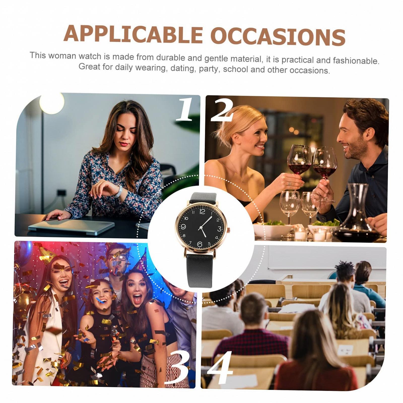 Цифровые часы Healvian для женщин с большим циферблатом для отдыха и вечеринок, декоративные часы для женщин, фото №4