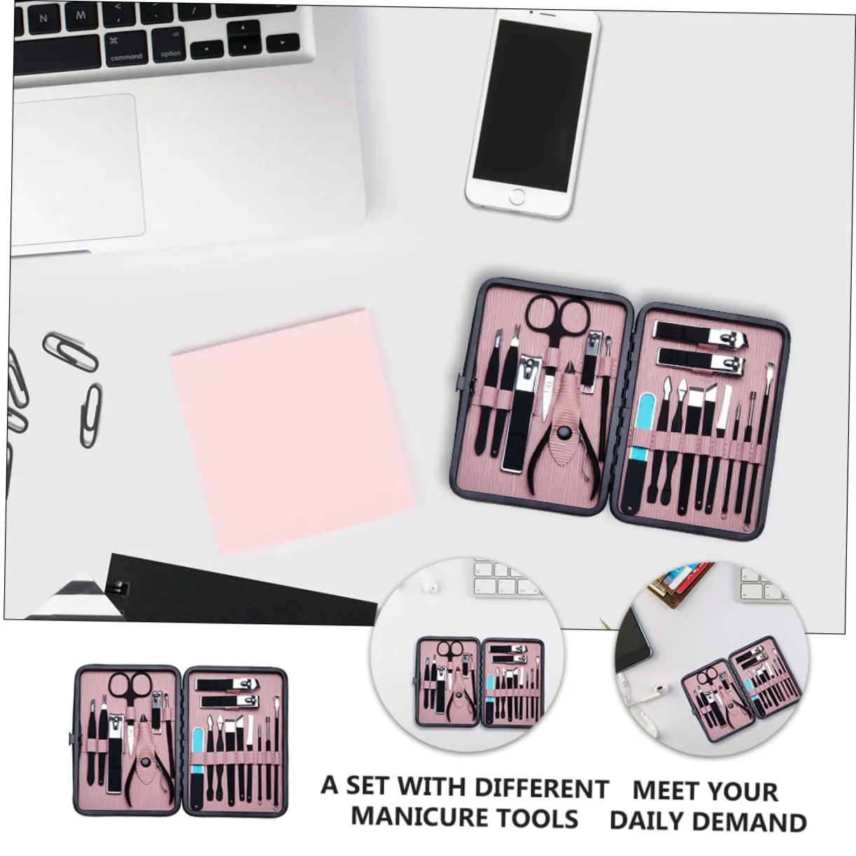 Профессиональный набор для ухода за ногтями с ножницами, кусачками для ногтей на руках и ногах, эргономичный и портативный, фото №8