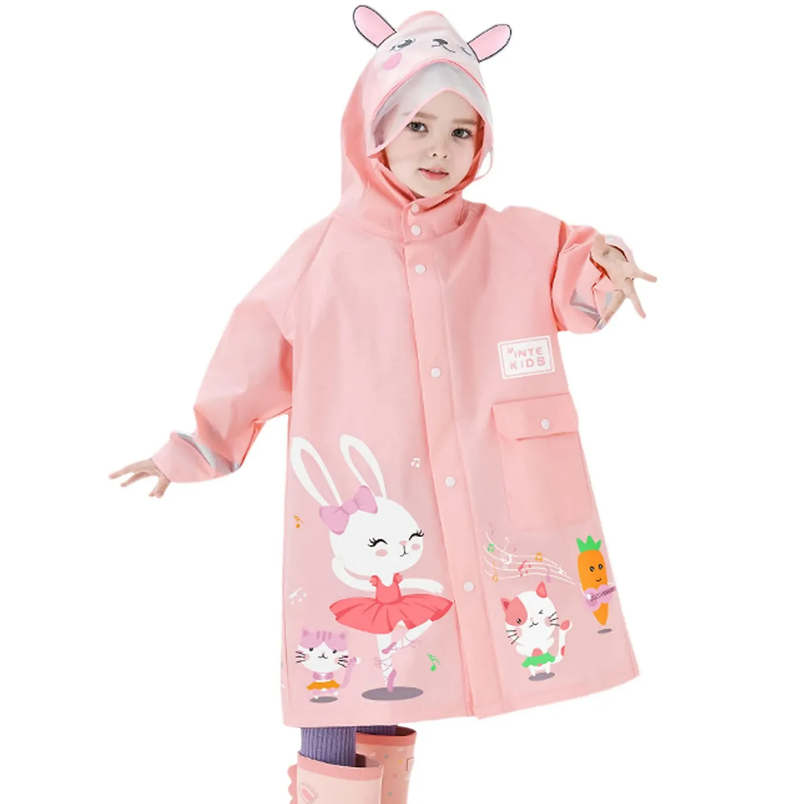 Дитячий дощовий плащ-пончо, дощовик для хлопчиків та дівчаток, фото №1