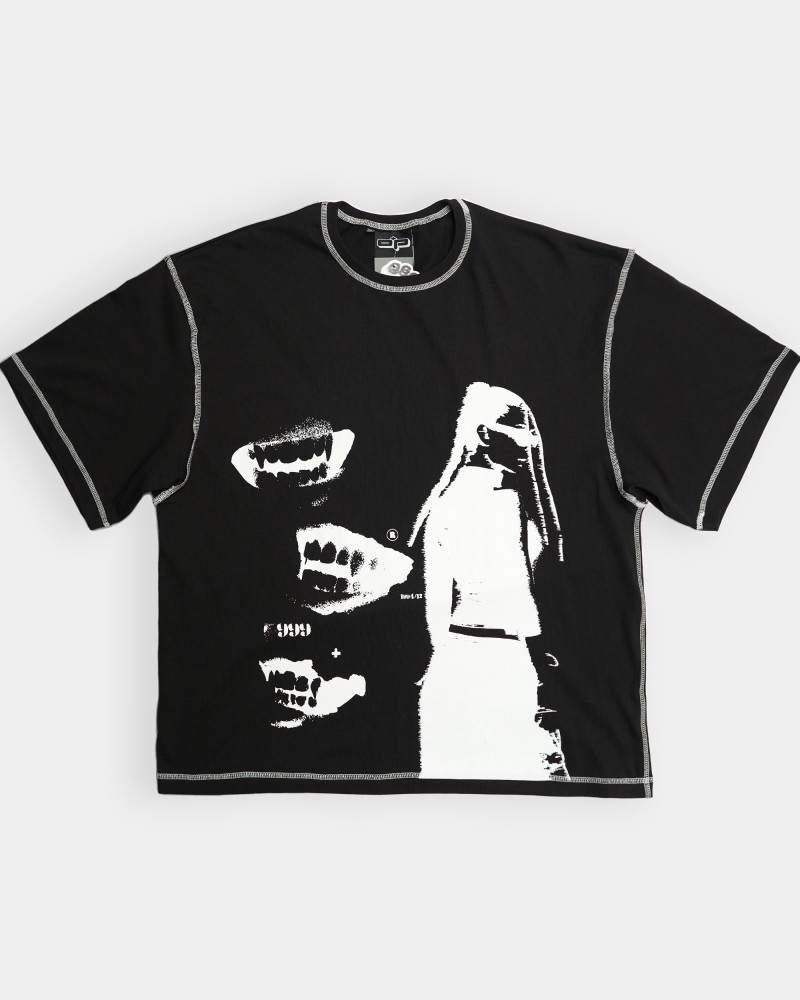 Футболка оверсайз Ogonpushka Chix чорна, фото №1