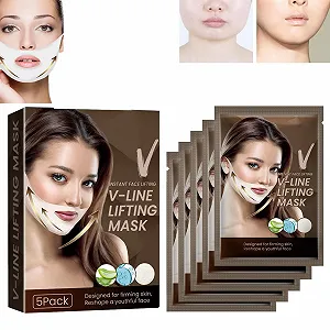 Маска для обличчя KOAHDE V Зволожуюча, Маска для обличчя для зменшення подвійного підборіддя, 5 штук - Фото 1