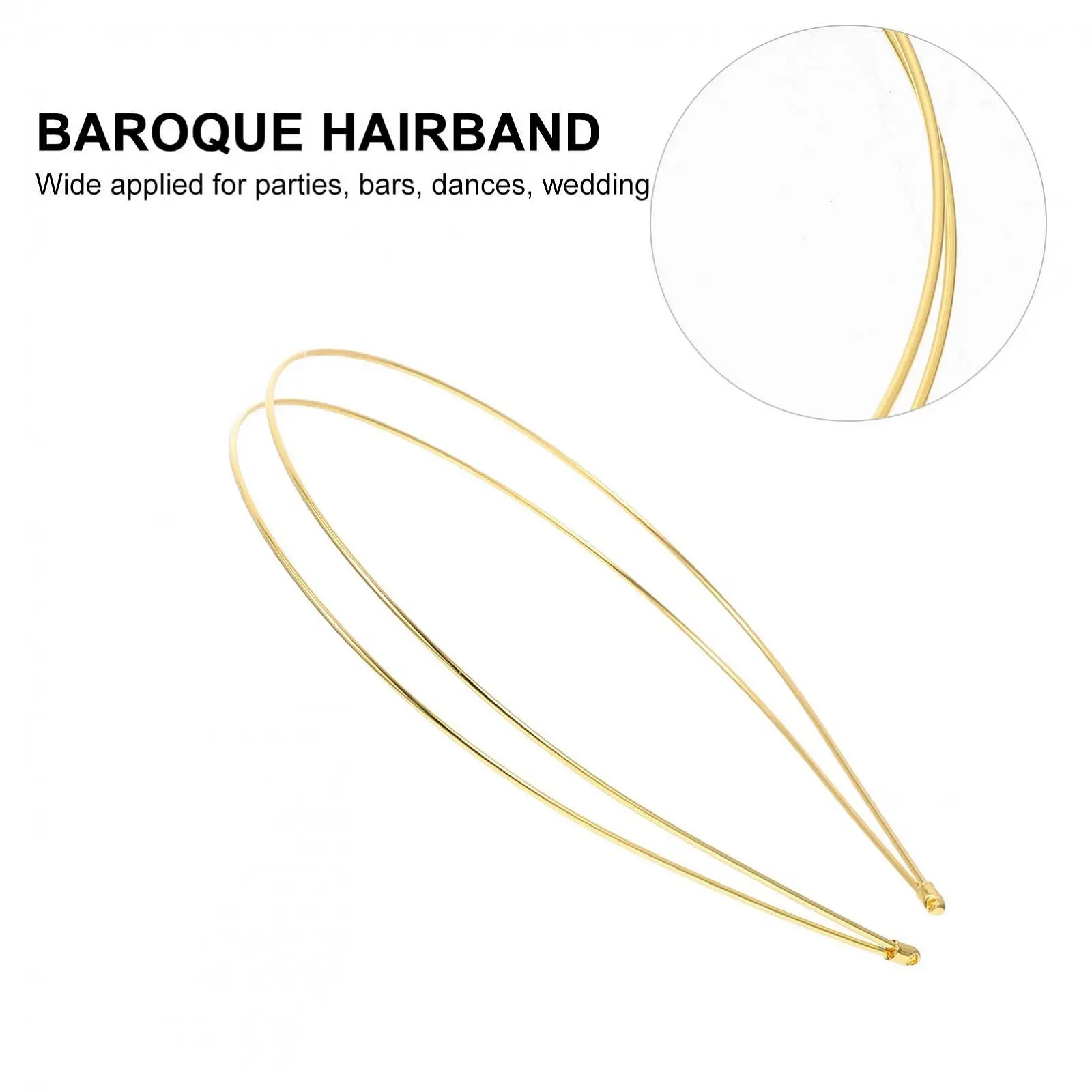 Обруч Золотистий Металевий FRCOLOR Подвійний, фото №7