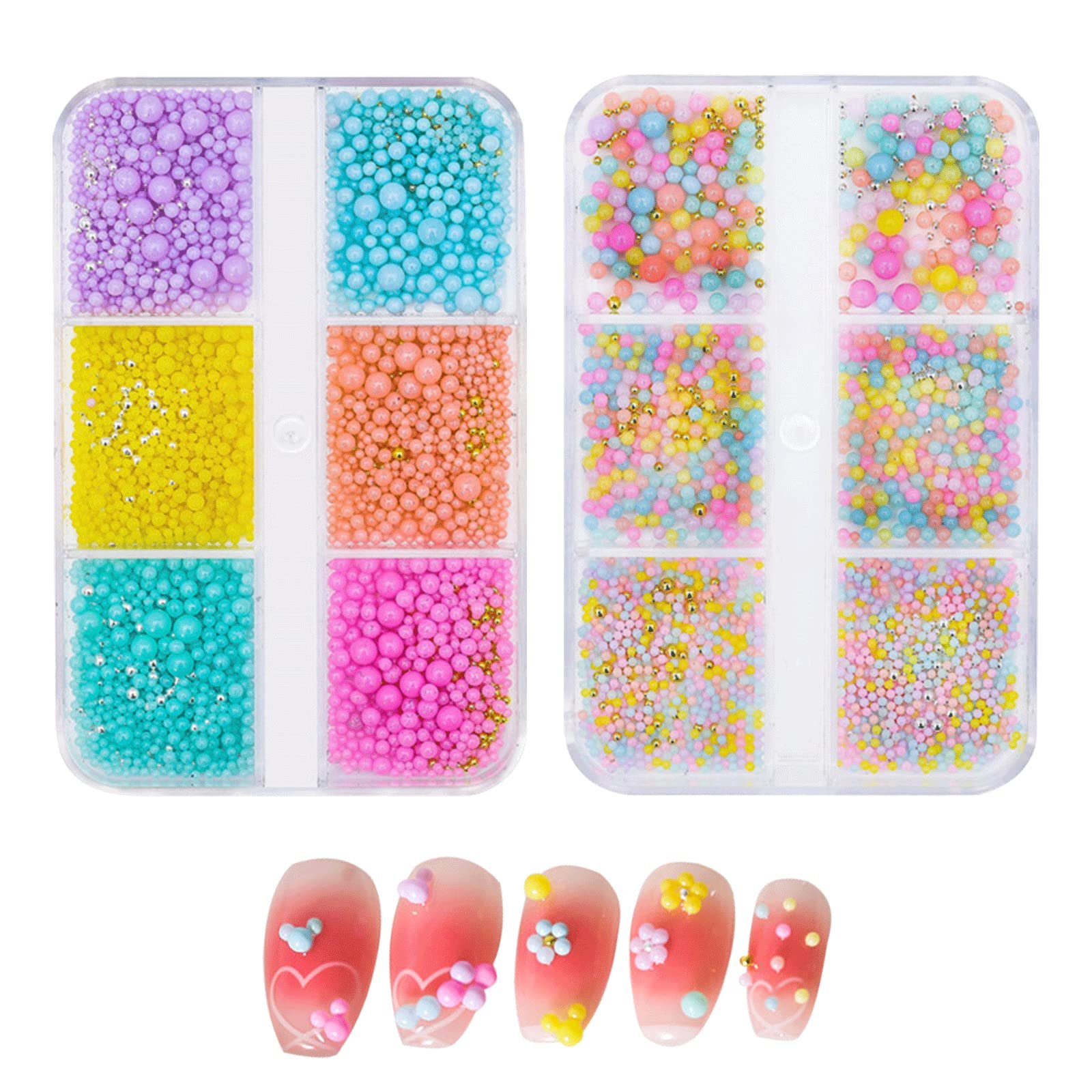 3D Декорація для нігтів Ікра, 2 коробки Мікс Кольорів, фото №1 3D Декорація для нігтів Ікра, 2 коробки Мікс Кольорів, фото №1