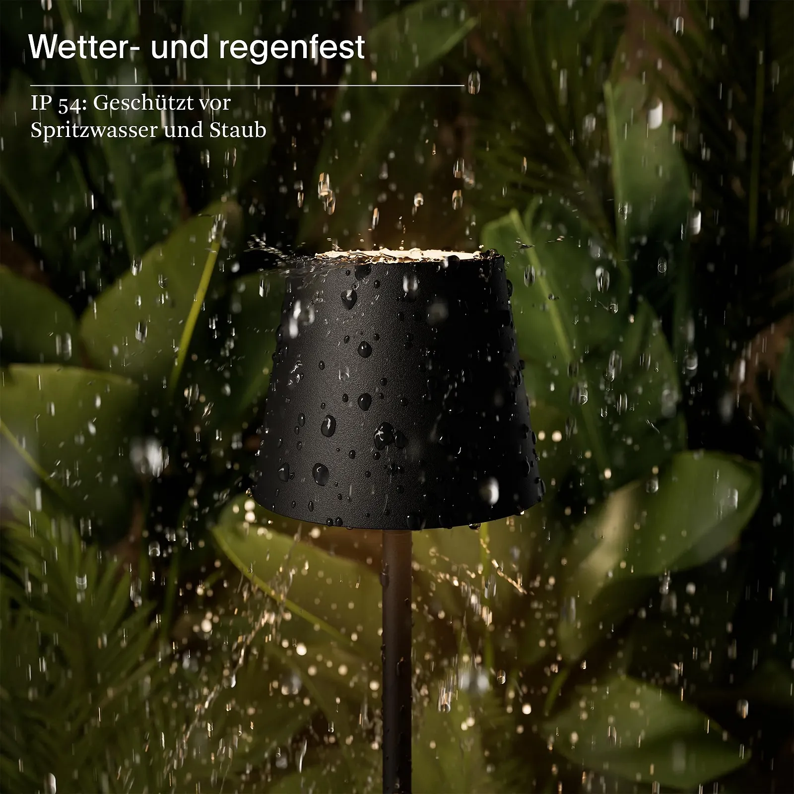 Настільна лампа SIGOR Nuindie 2.0 Mini LED Акумуляторна з регулюванням яскравості Indoor & Outdoor IP54 25 см Night Black, фото №6