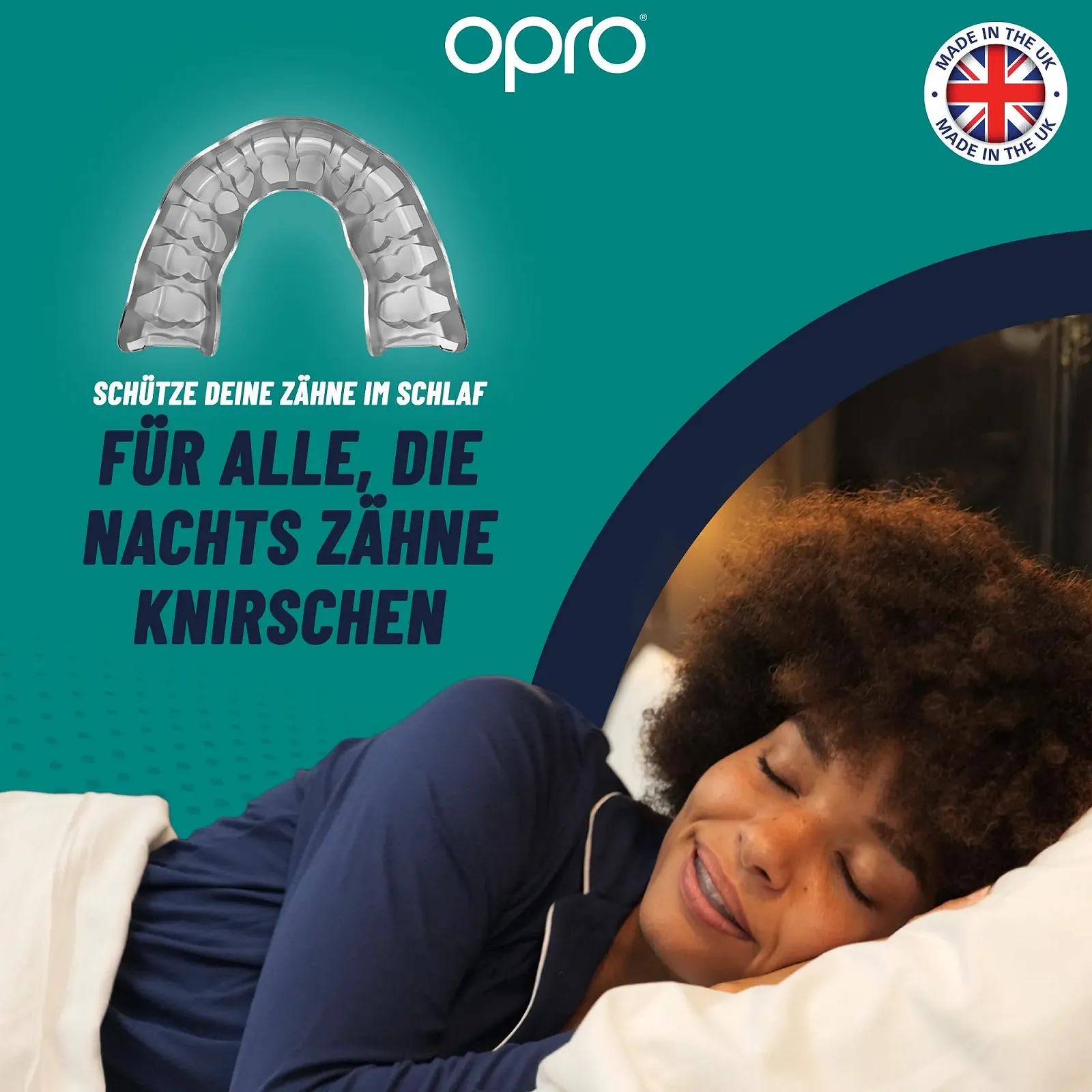 Капа для захисту від бруксизму OPRO Індивідуально регульована, зручна, гнучка, без BPA, фото №2 Капа для захисту від бруксизму OPRO Індивідуально регульована, зручна, гнучка, без BPA, фото №2