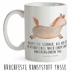 Дитяча Кружка Mr. & Mrs. Panda Кінь Стрибки Пластикова Чашка synthetic.ua - Фото 1