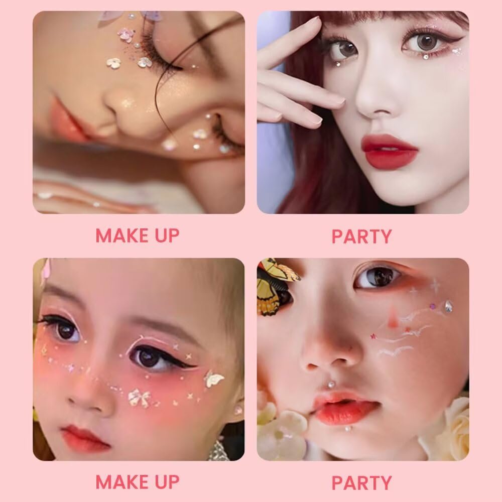 Самоклеящиеся блестящие камни, набор 900 шт, круглые самоклеящиеся стразы, драгоценные камни, 3 мм, 4 мм, 5 мм стразы, для рисования на лице, татуировки на лице, для ногтей, самоклеящиеся драгоценные камни, фото №5