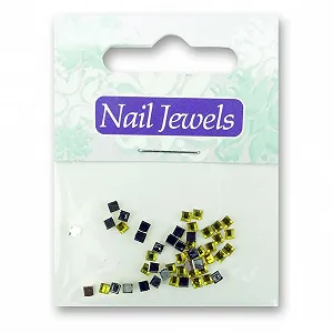 Стразы для ногтей Квадратные Желтые - Фото 1