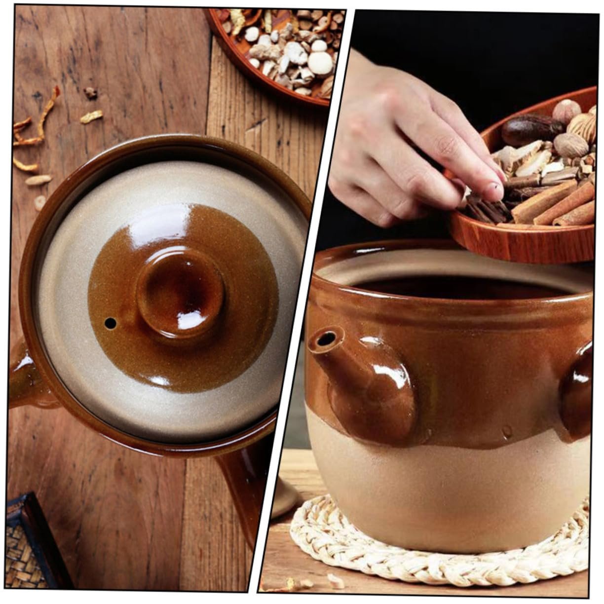 Ківш TOYANDONA Traditional Chinese для ліків глиняний термостійкий для газових та керамічних плит, фото №2 Ківш TOYANDONA Traditional Chinese для ліків глиняний термостійкий для газових та керамічних плит, фото №2