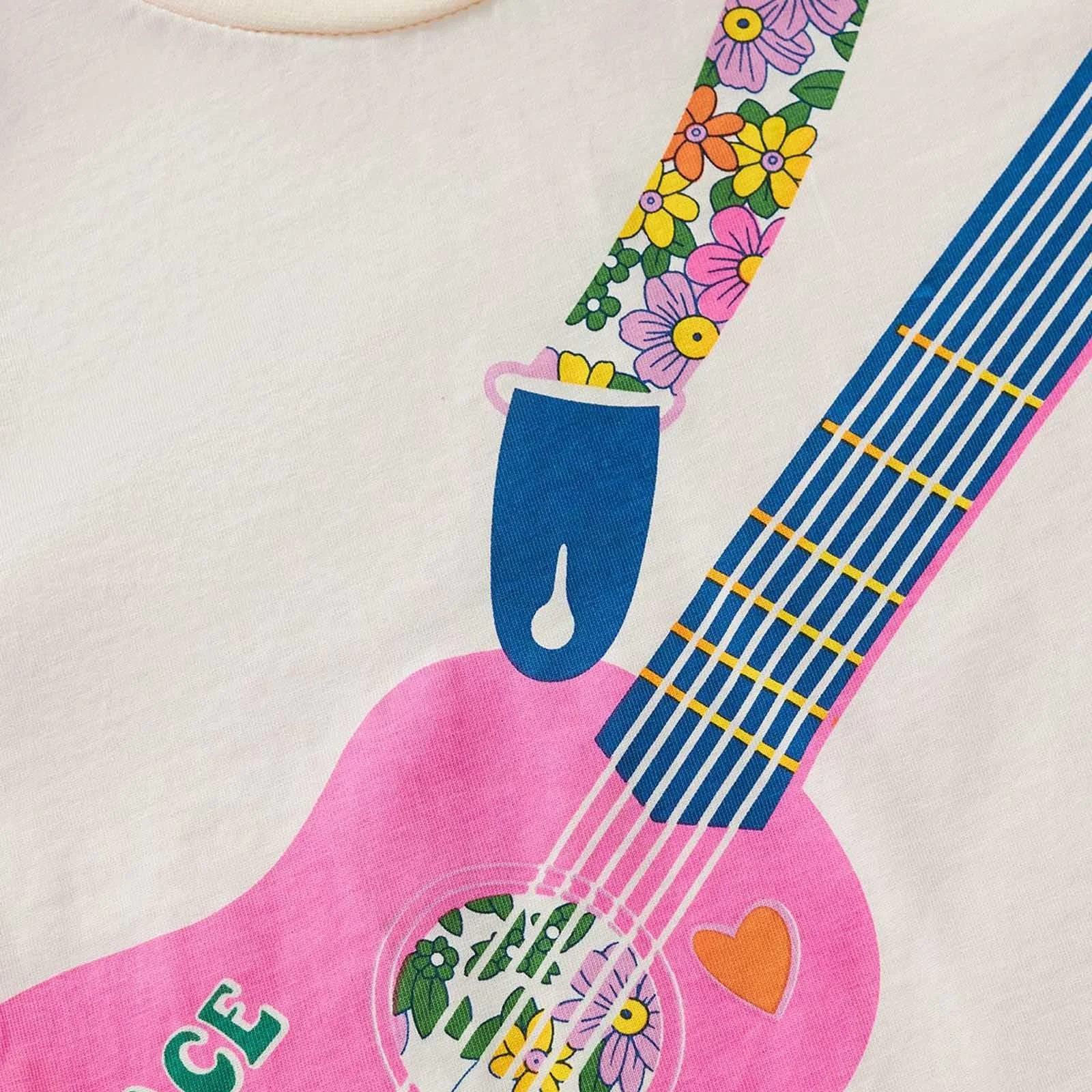 Толстовка для девочки с длинными рукавами и капюшоном, милый мультяшный принт с гитарой, мягкий повседневный верх для детей и подростков, удобная верхняя одежда, размер 176, фото №5