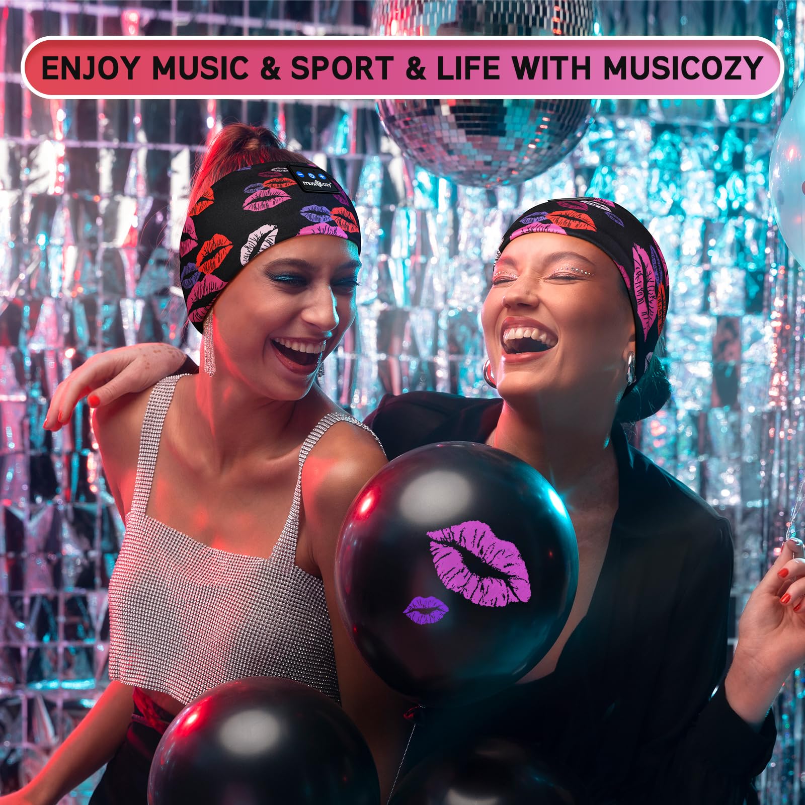 Наушники Bluetooth MUSICOZY Sleep Headband Чёрный, фото №6
