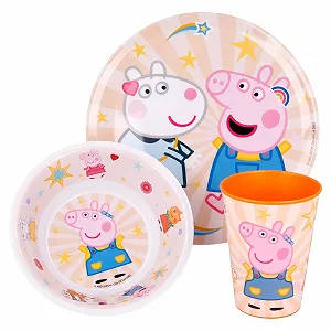 Набор посуды Peppa Pig Kindness Counts (тарелка, миска и чашка 260 мл) Stor Estándar Melamine Colourful - Фото 1