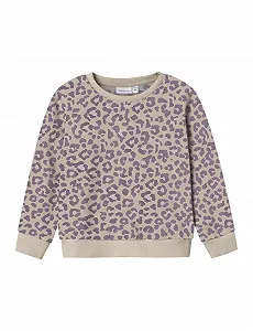 Толстовка NAME IT Nmfdavina LS Sweat Fleece Bru Noos для девочек - Фото 1