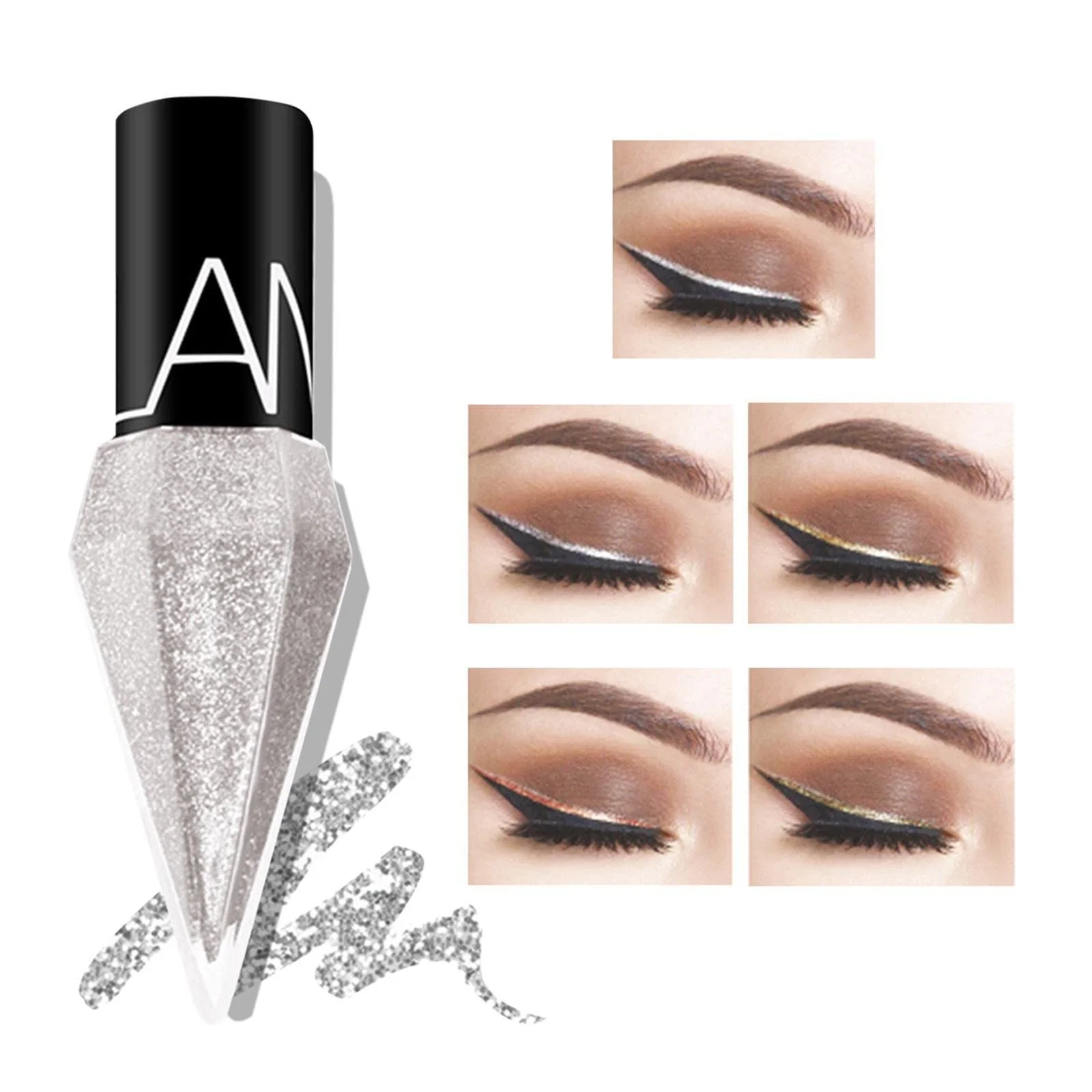 Підводка для очей Bag Великий Рідка Гліттер Стійкий Гліттер Відтінковий водостійка Довготривалий Гель 2 мл (C,), фото №4