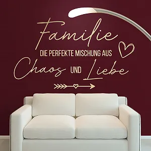 Наклейка на стіну Klebekönig Family the Perfect Mix Цитата synthetic.ua - Фото 1