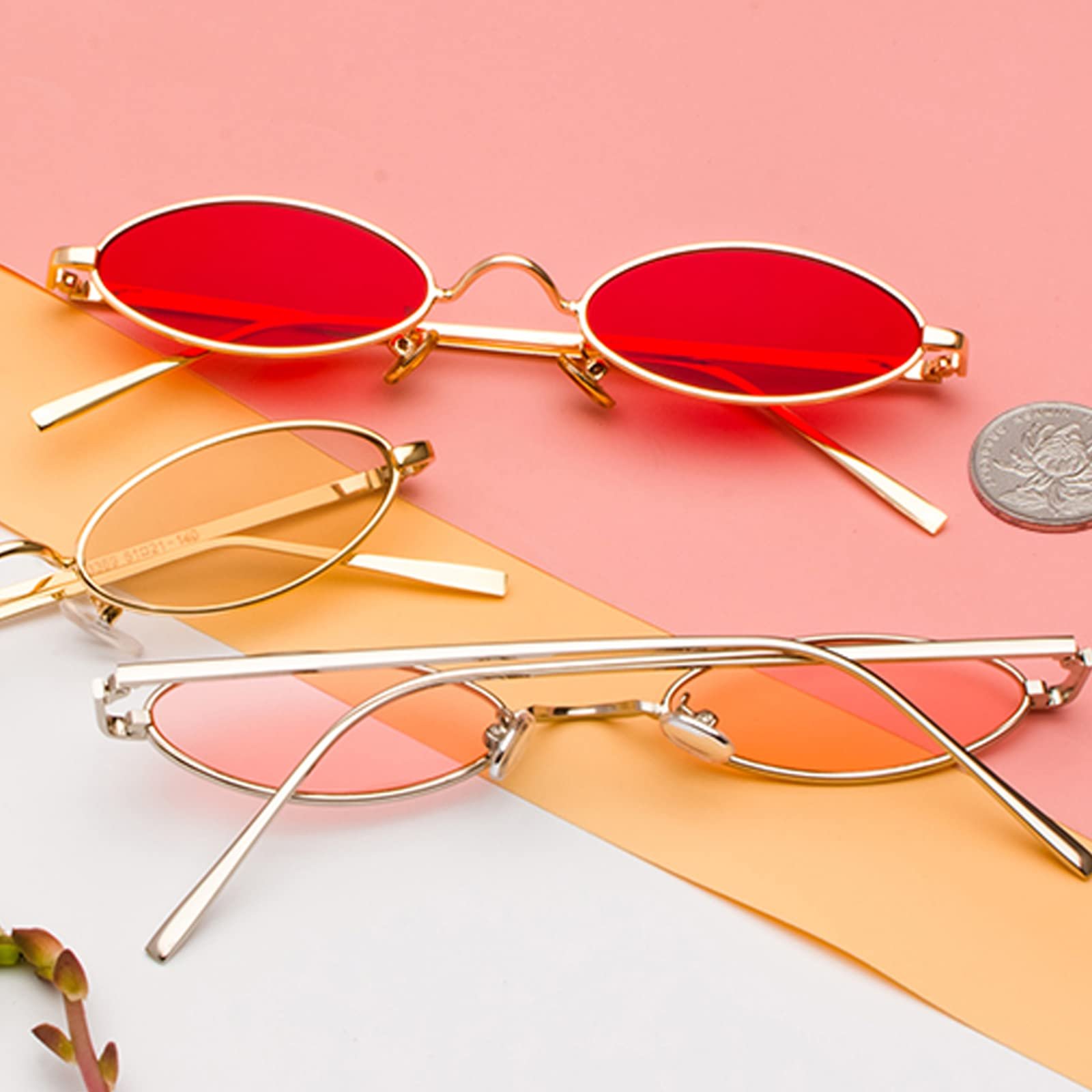 Вінтажні маленькі овальні сонцезахисні окуляри Ggpyyon для жінок та чоловіків, ретро, фото №6