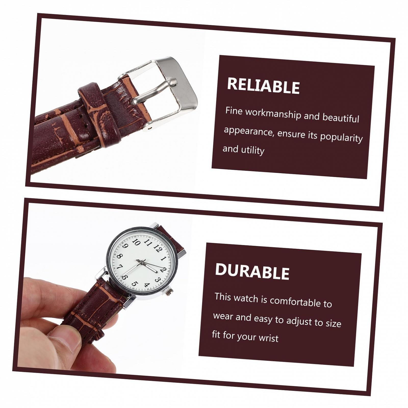 Аналоговые Женские Часы PartyKindom Коричневый Ремешок, фото №9