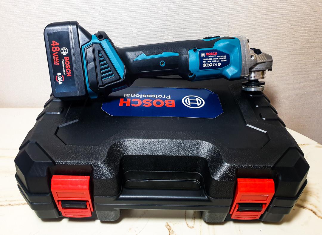Аккумуляторная угловая шлифовальная машина Bosch GWX 48V-10C 48V 6А час болгарка, фото №7 Аккумуляторная угловая шлифовальная машина Bosch GWX 48V-10C 48V 6А час болгарка, фото №7