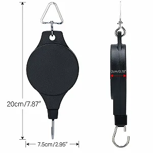 Підвісний підйомник для рослин KINGLAKE Набір 2 шт. Регульований гачок з тросом synthetic.ua - Фото 1