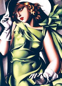 Пазл Eurographics Young Girl in Green by Tamara De Lempicka 1000 деталей synthetic.ua - Фото 1