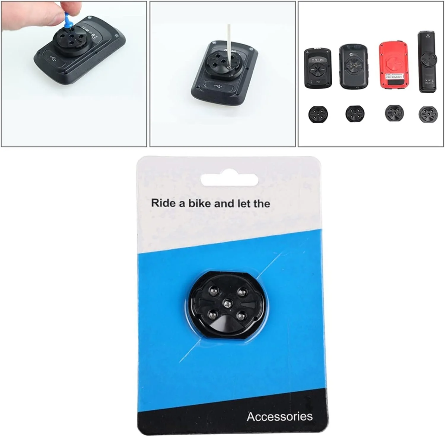 Крепление велокомпьютера Nylon Replacement Base Bracket for Garmin for Bryton Black, фото №9