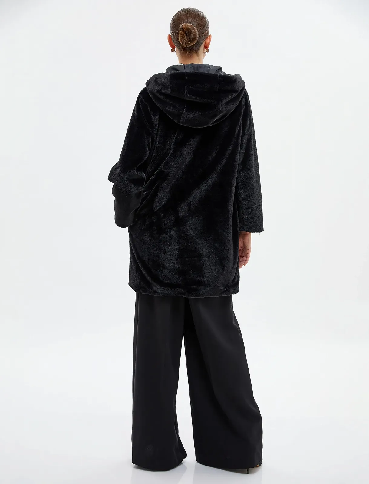 Пальто Teddy Koton Жіноче З капюшоном Довгий рукав Кишеня та блискавка Деталь, фото №3