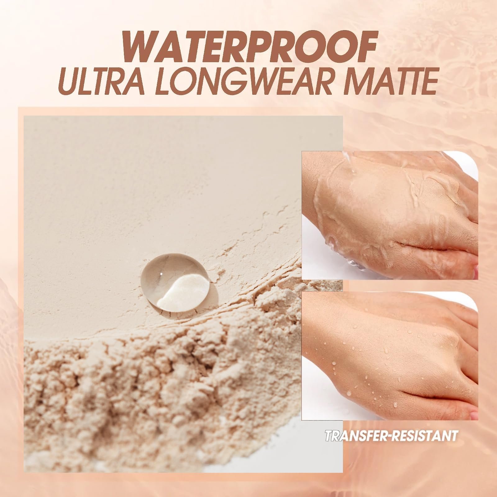 Пресована пудра для обличчя Oil Control Matte Smooth Flawless Setting Powder Waterproof Long Lasting Finishing Powder, 02 Natural Beige, фото №4