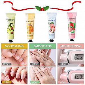 Набір Крем для рук Бальзам для губ, Різдвяний набір крему для рук, 4 шт synthetic.ua - Фото 1