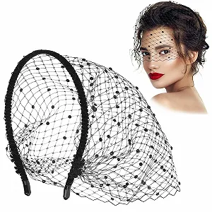 Обруч Fascinator Вуаль Сетка - Фото 1