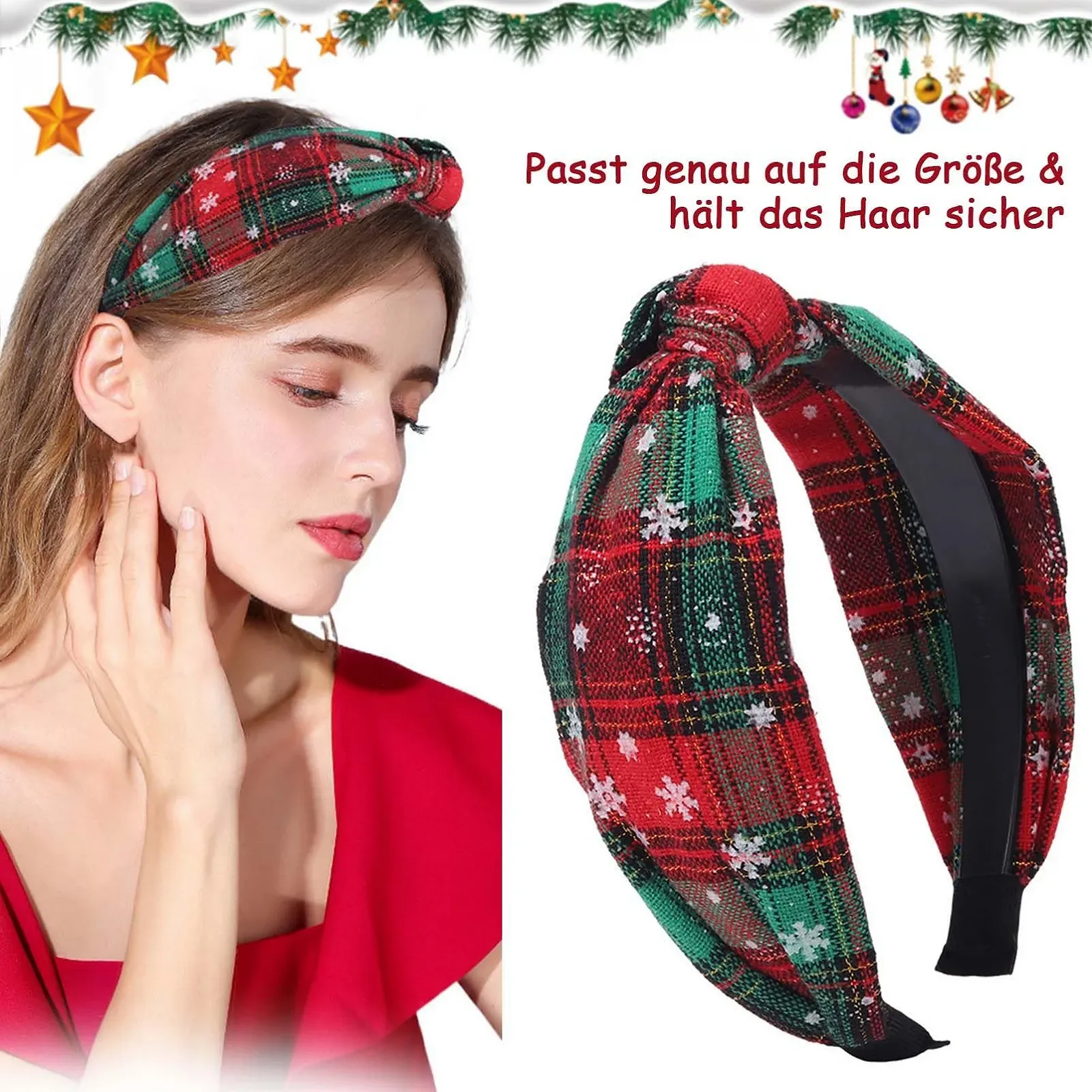 Обруч для волосся Жіночий В клітку Плетений, фото №4