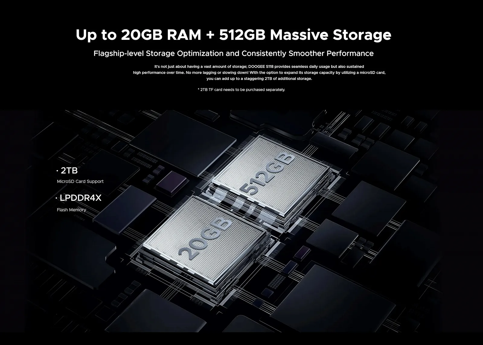 Смартфон DOOGEE S118 4G 32GB+512GB 10800mAh 33W 50MP+12MP+8MP+32MP 6.58" NFC Чорний, фото №4
