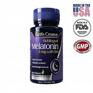 Мелатонин Earth s Creation Melatonin 3 mg with B6 60 tabs - Фото 1