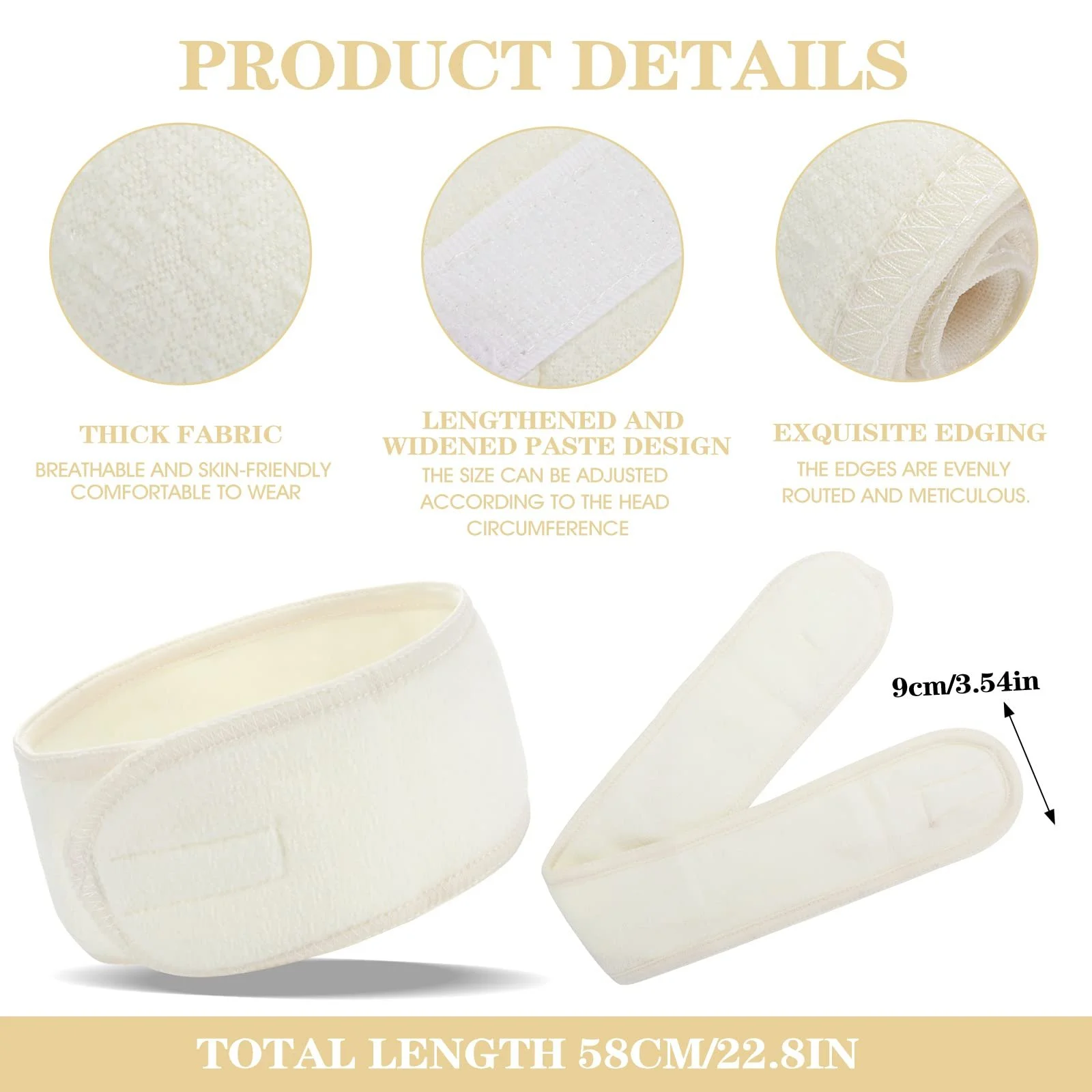 Пов'язка на голову для спа WLLHYF Регульована, фото №2