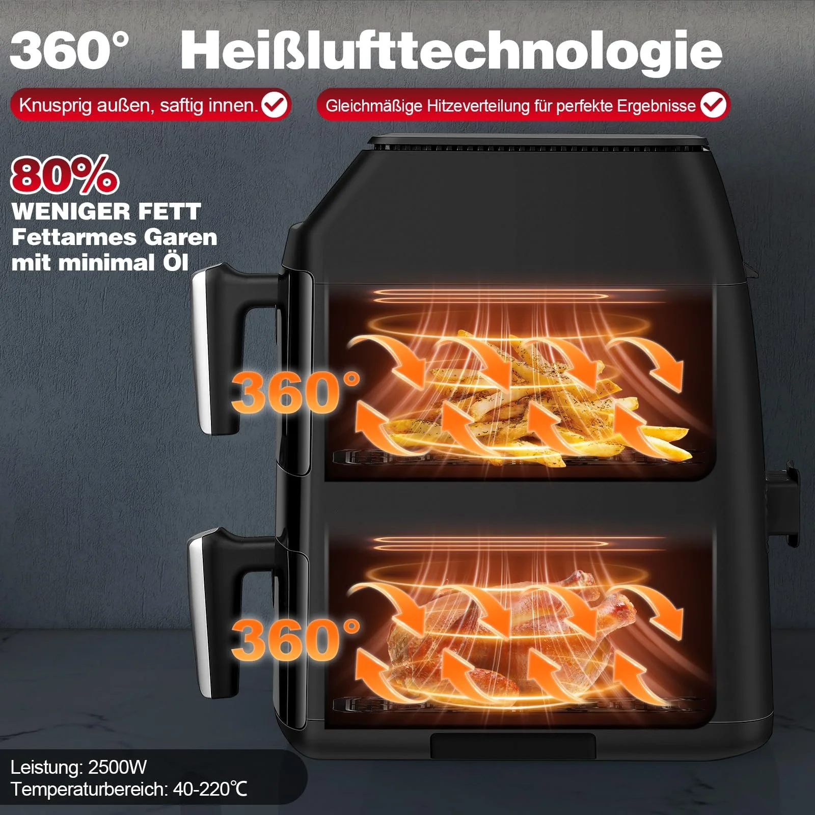 Мультипіч TopStrong Double Chamber 2500 Вт Vertical Double Stack 11 л, фото №6 Мультипіч TopStrong Double Chamber 2500 Вт Vertical Double Stack 11 л, фото №6