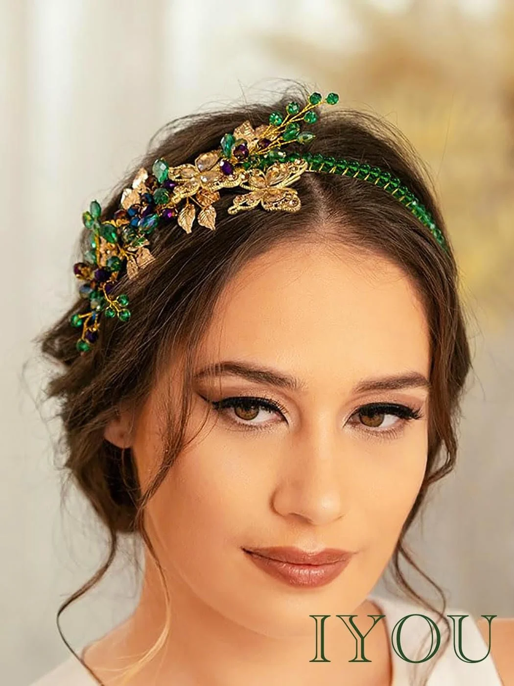 Обруч IYOU Весільний для Нареченої Зелений, фото №2