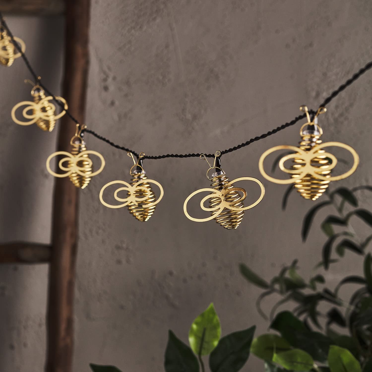 Гирлянда Lights4fun LED Пчелы 10 LED Теплый белый Золотой, фото №2