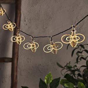 Гирлянда Lights4fun LED Пчелы 10 LED Теплый белый Золотой synthetic.ua - Фото 1
