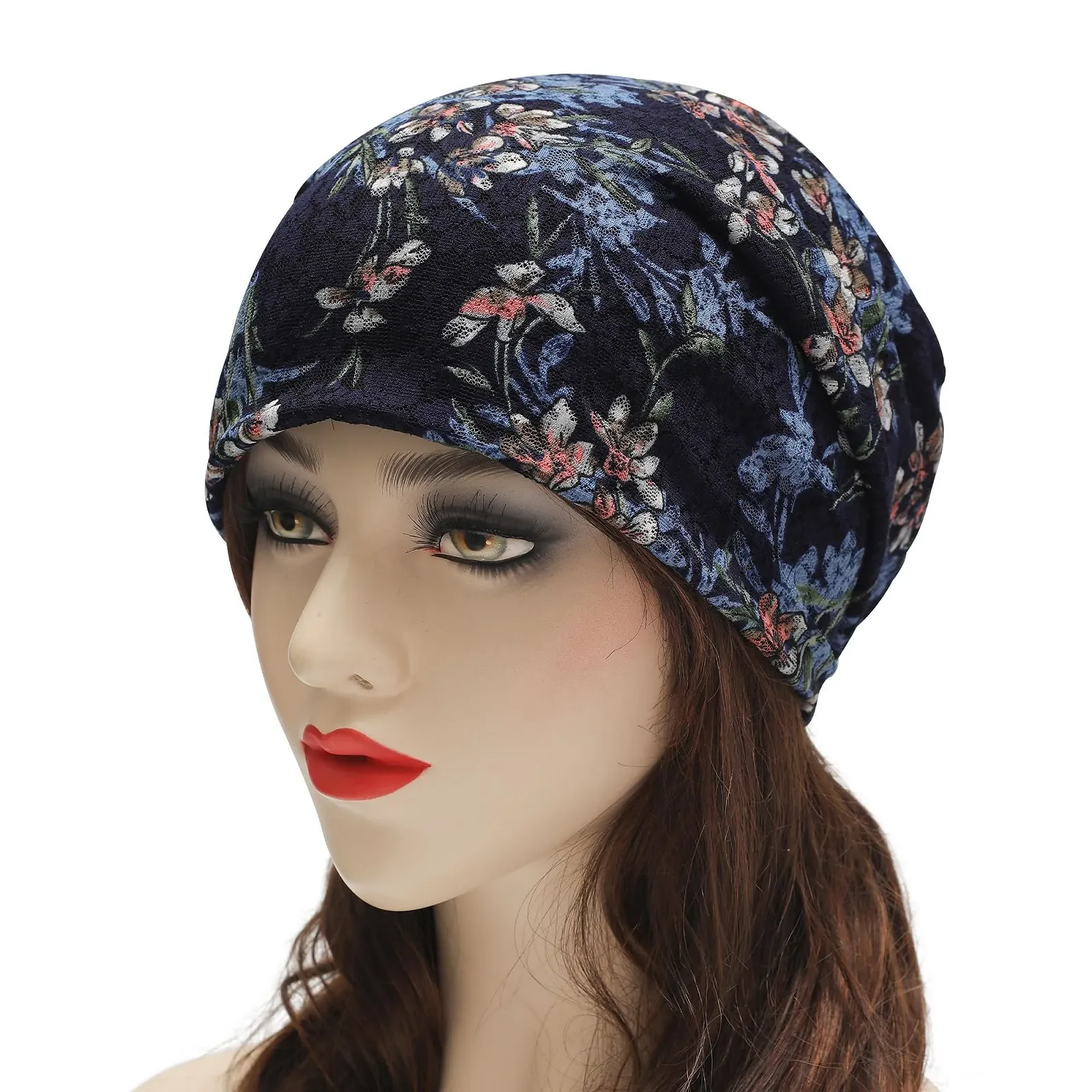 Шапка-бини ZLYC Женская зимняя вязаная Цветы Тюрбан, фото №2 Шапка-бини ZLYC Женская зимняя вязаная Цветы Тюрбан, фото №2