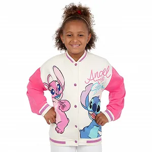 Куртка Disney Lilo and Stitch | Куртка-бомбер Stitch And Angel | Куртка для девочек synthetic.ua - Фото 1