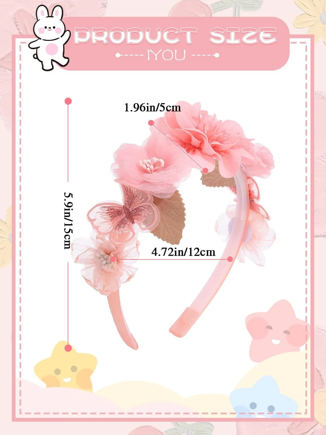 Обруч для волосся Квіти IYOU, фото №3