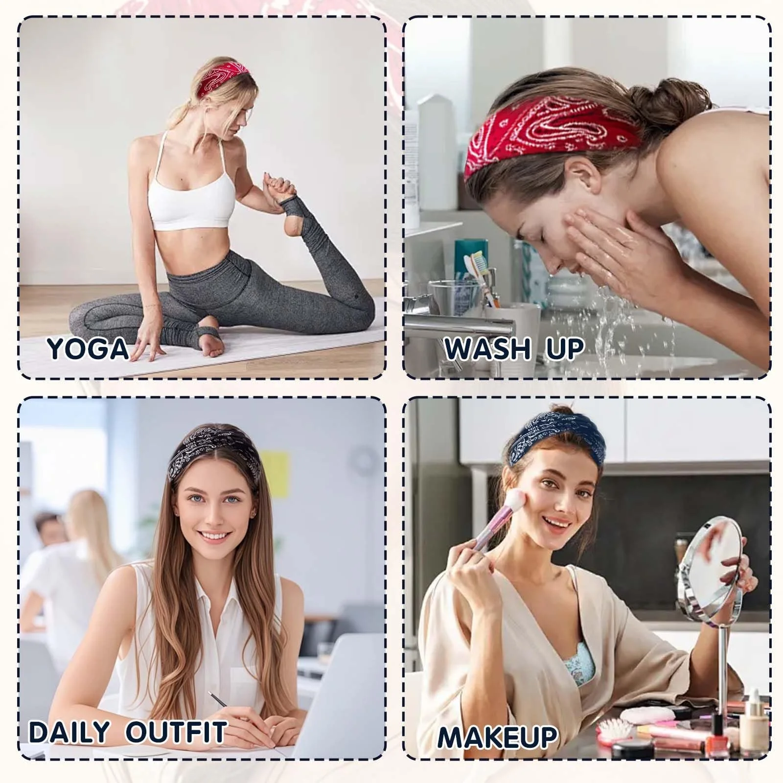 Пов'язка на голову Boho Xanthelle, набір 3 шт., фото №7